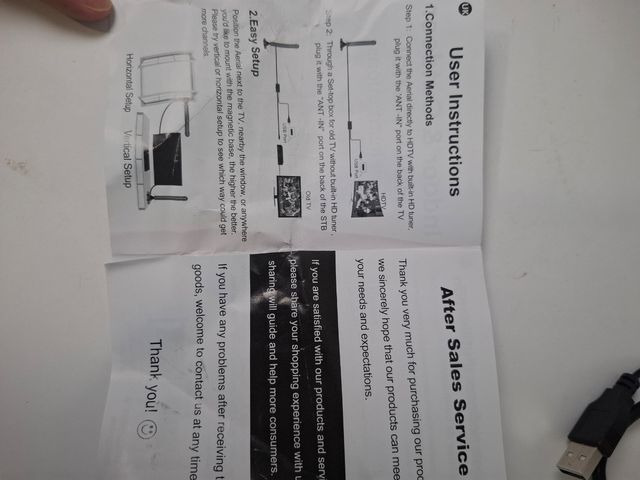 Antena TV Portátil Soporte 4K 1080p