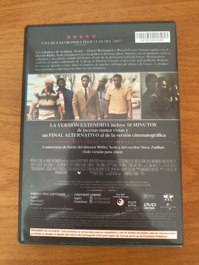 American Gangster DVD Edición Extendida