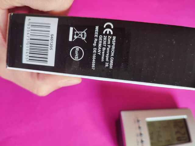 sveglia Digitale Argento Bianco con pila