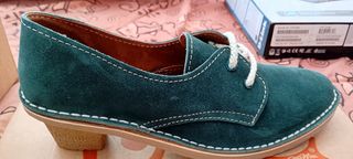 Zapatos de tacón verde azulado talla 41