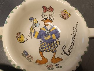 Tazza e piattino Paperina ceramica di Orvieto