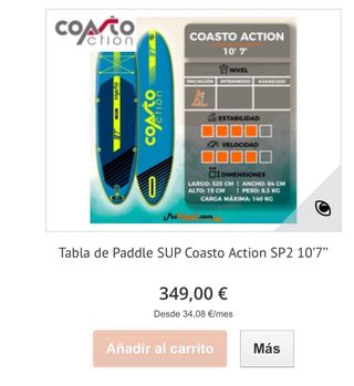 Tabla Paddle Surf Coasto Action SP2 10'7
