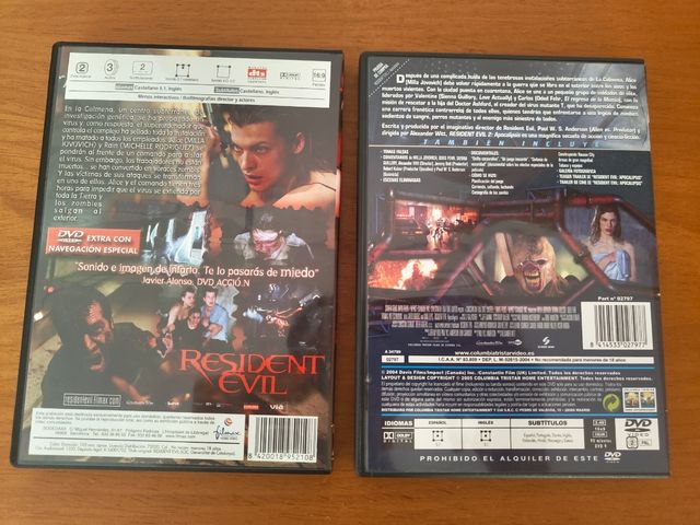 Resident Evil 1 y 2 DVD (Español)