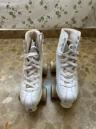 Patines de 4 ruedas blancos talla 36