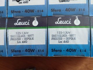 VENDO 14 BOMBILLAS ESFERICAS MATE 125 V. 40W