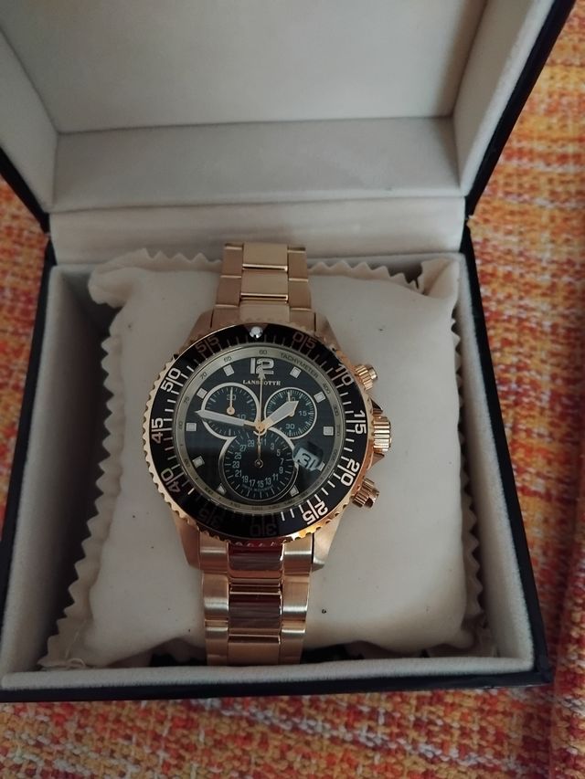 Reloj Cronógrafo Dorado Lanscotte