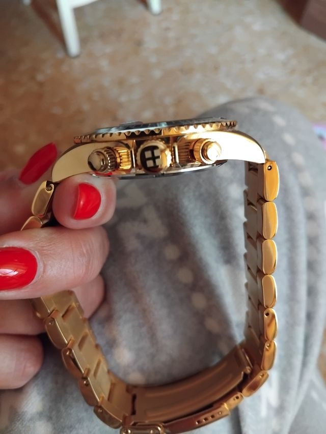 Reloj Cronógrafo Dorado Lanscotte