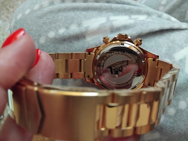 Reloj Cronógrafo Dorado Lanscotte