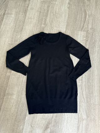 Jersey largo de punto negro