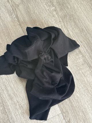 Jersey largo de punto negro