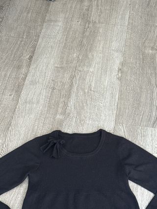 Jersey largo de punto negro