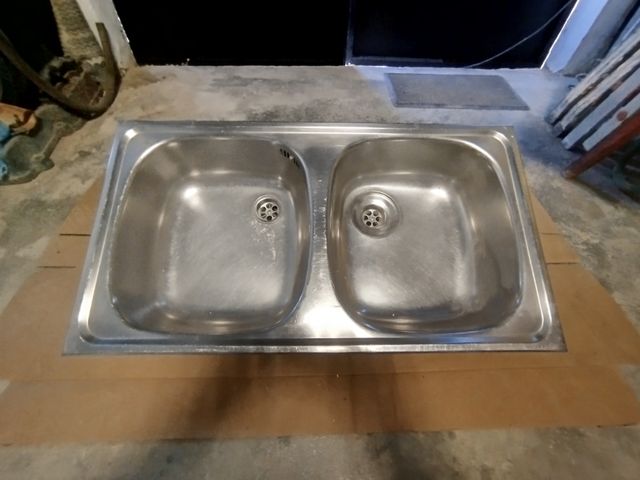 Fregadero doble seno acero inoxidable