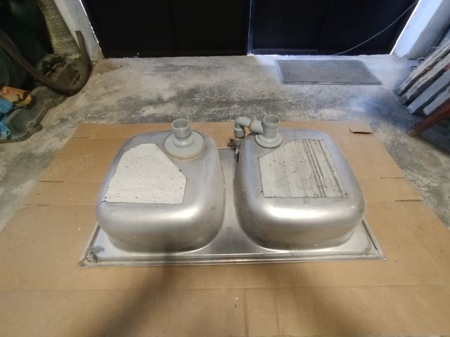 Fregadero doble seno acero inoxidable