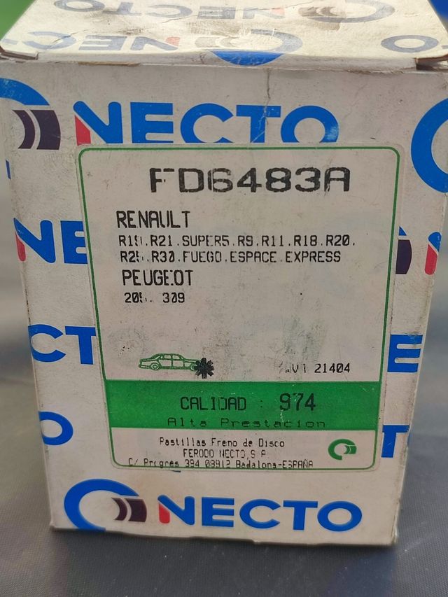 Pastillas Freno FD6483A Renault/Peugeot