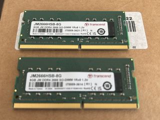 2x 8GB DDR4 SODIMM 2666MHz Transcend