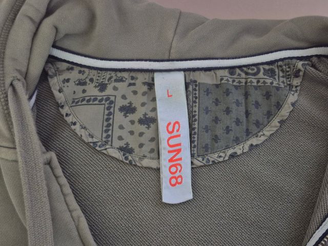 Felpa SUN68 uomo verde oliva.