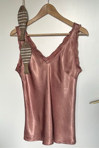 Camiseta sedosa rosa 