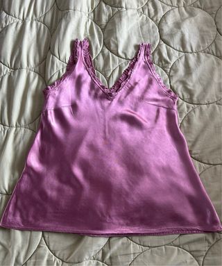 Camiseta sedosa rosa 