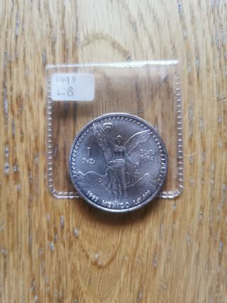 Moneda Plata Libertad México 1995 1 Onza