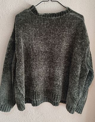Jersey de punto grueso verde militar
