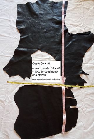 Cuero Negro 30x40 cm (2 piezas) para Manualidades