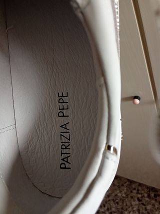 Sneakers Donna Patrizia Pepe Vera Pelle Bianche