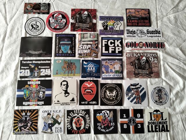 Lote de Pegatinas de grupos ultras futbol