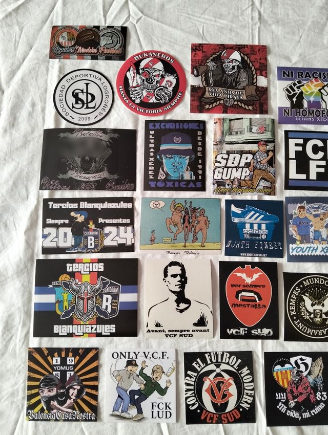 Lote de Pegatinas de grupos ultras futbol