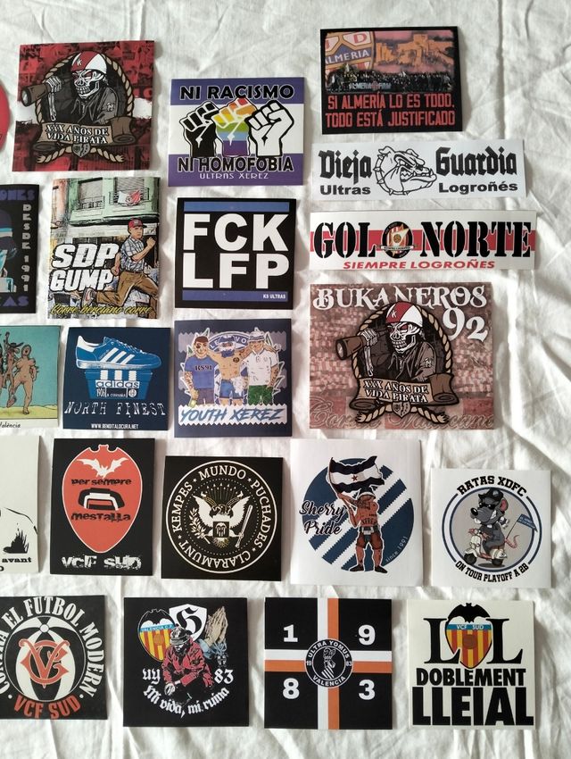 Lote de Pegatinas de grupos ultras futbol