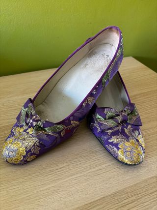 Zapatos Fallera Morados Talla 41