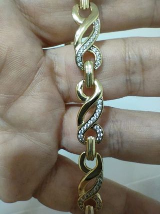 Pulsera Infinito Oro con Circonitas