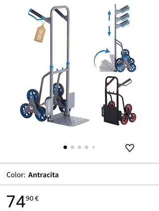 Arebos Carretilla para escaleras plegable 150 kg