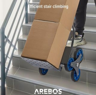 Arebos Carretilla para escaleras plegable 150 kg