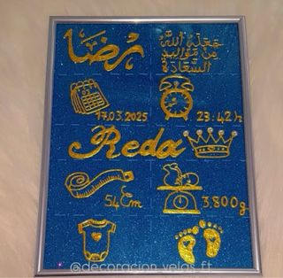 Vela y cuadro decorativo personalizado