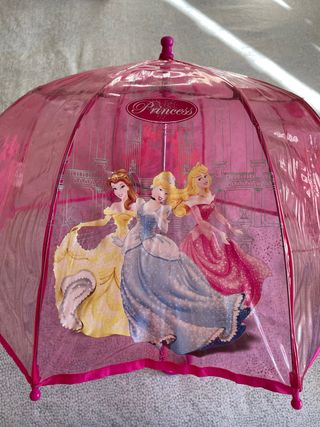 Paraguas Princesas Disney Rosa Transparente