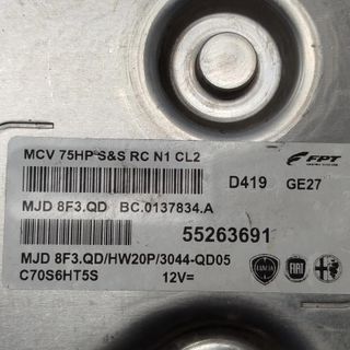 Centralita del motor FIAT FIORINO 55263691 MJD8F3QD BC0137834A
