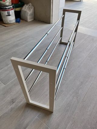 Zapatero extensible metal y madera.