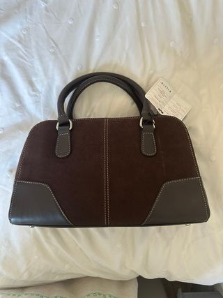 Bolso bowling El Caballo piel marrón a estrenar 