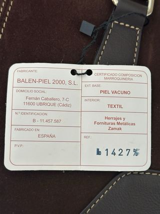 Bolso bowling El Caballo piel marrón a estrenar 