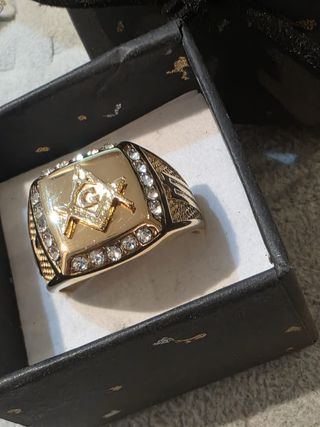 Anillo Hombre Oro talla 24 Chapado