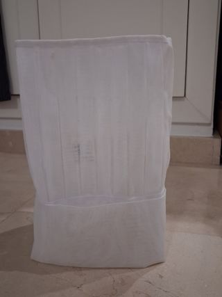 GORRO ALTO CHEF COCINERO DE REJILLA TALLA 58