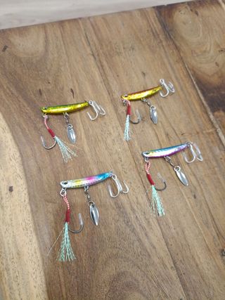 señuelos jig pesca spinning 15gr caña carrete