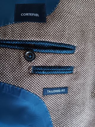 Chaqueta americana Cortefiel T.52 Marrón