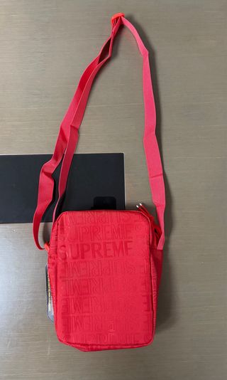 Bandolera Supreme Roja Estampada Logo Cordura