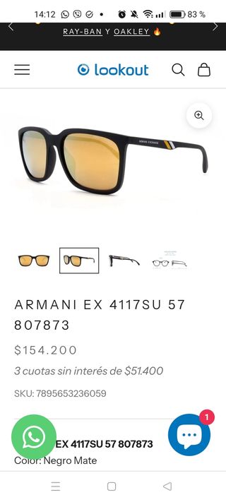 Gafas Armani Exchange EX4117SU 57 807873