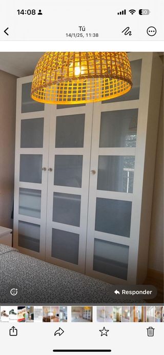 Puerta Ikea Pax Bergsbo Vidrio Blanco