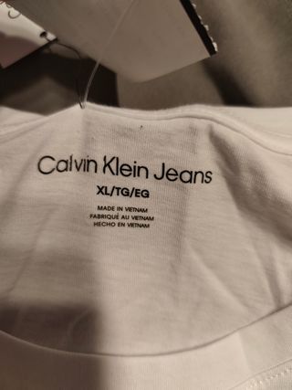 Camiseta Calvin Klein Jeans Blanca Talla XL