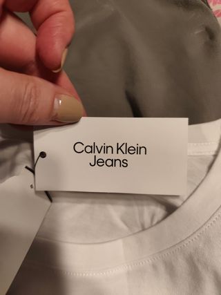 Camiseta Calvin Klein Jeans Blanca Talla XL