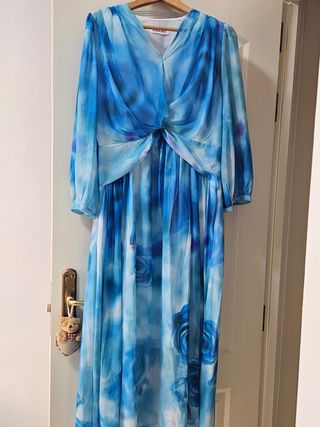 Vestido AINAIXA azul y morado talla : medidas abaj