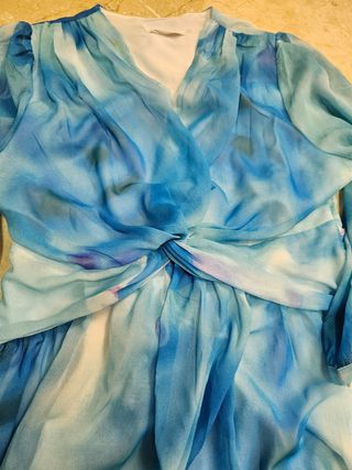 Vestido AINAIXA azul y morado talla : medidas abaj